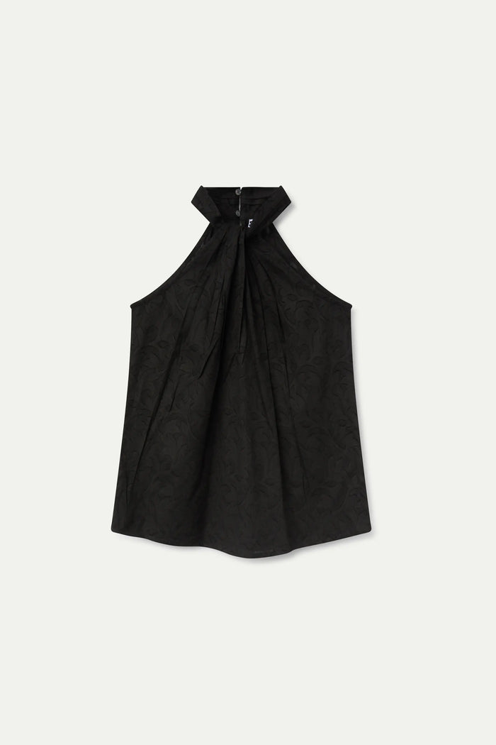 wild pony Top halter jacquard negro Ofertas