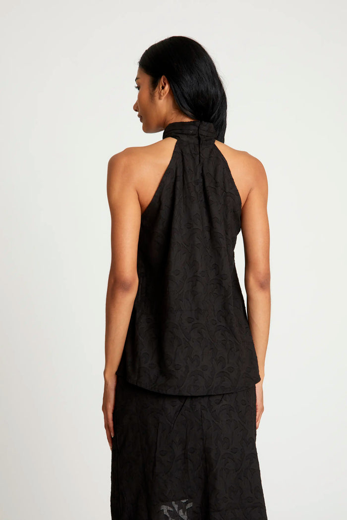 wild pony Top halter jacquard negro Ofertas