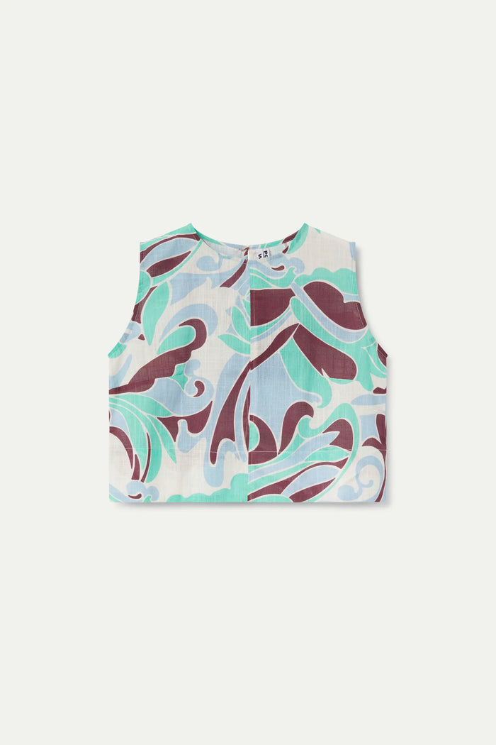 wild pony Top corto estampado Yarrow Venta caliente