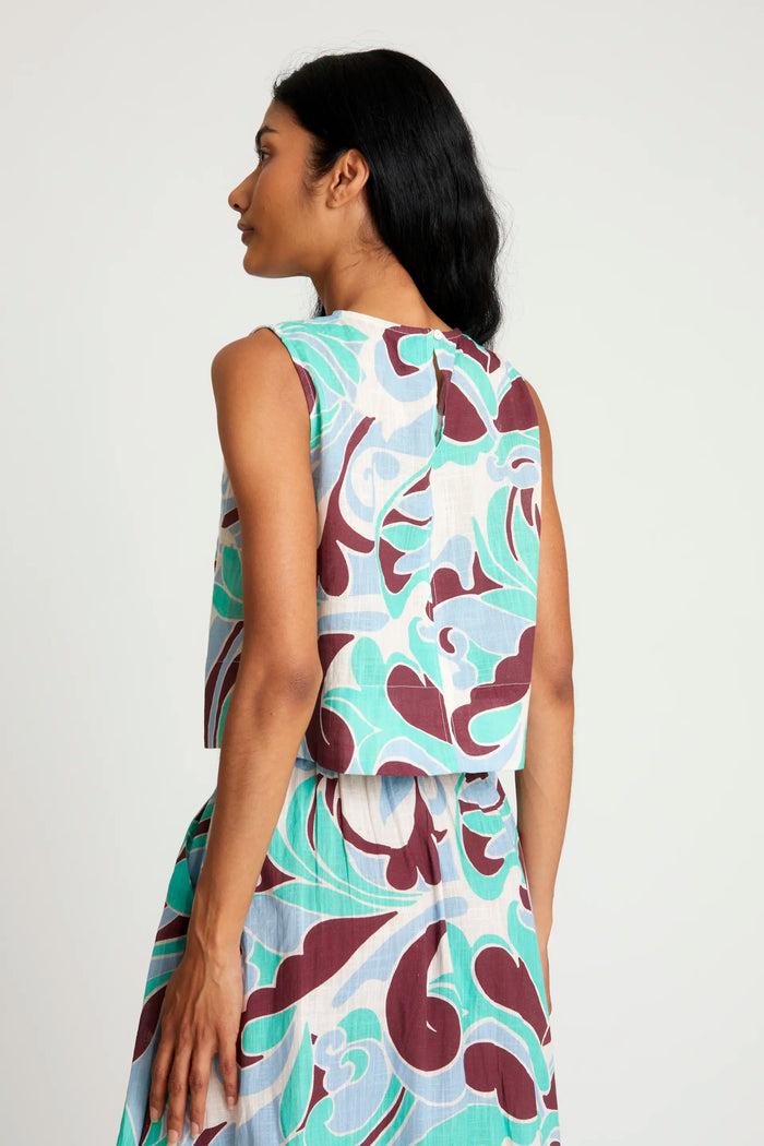 wild pony Top corto estampado Yarrow Venta caliente