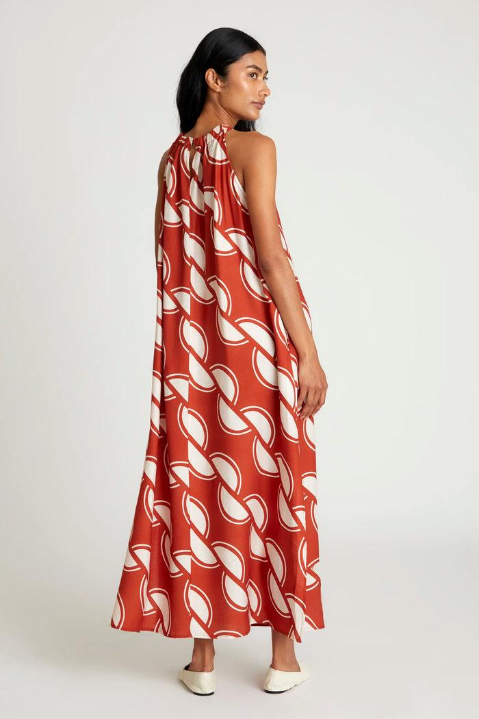 wild pony Vestido largo estampado geométrico Coco Gran oferta