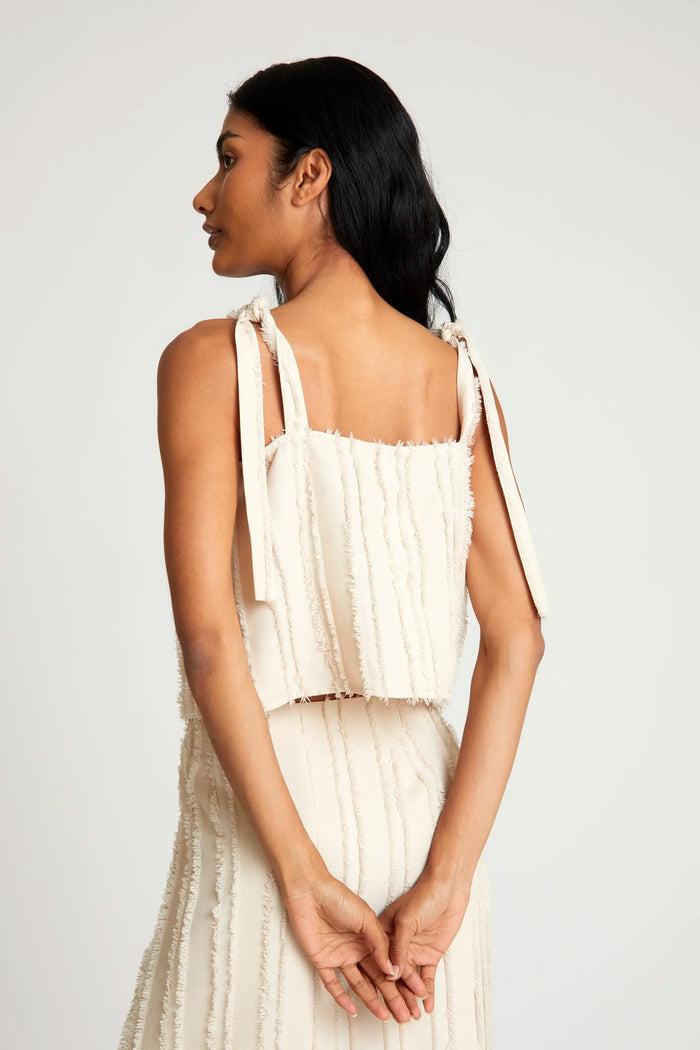 wild pony Top tirantes texturizado blanco Rebajas baratas