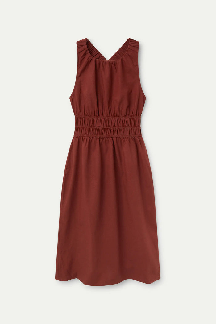 wild pony Vestido midi lino marrón Los más vendidos