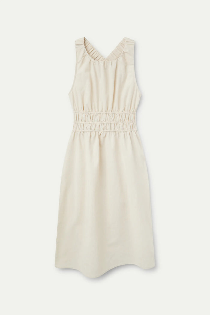 wild pony Vestido midi lino blanco Tienda