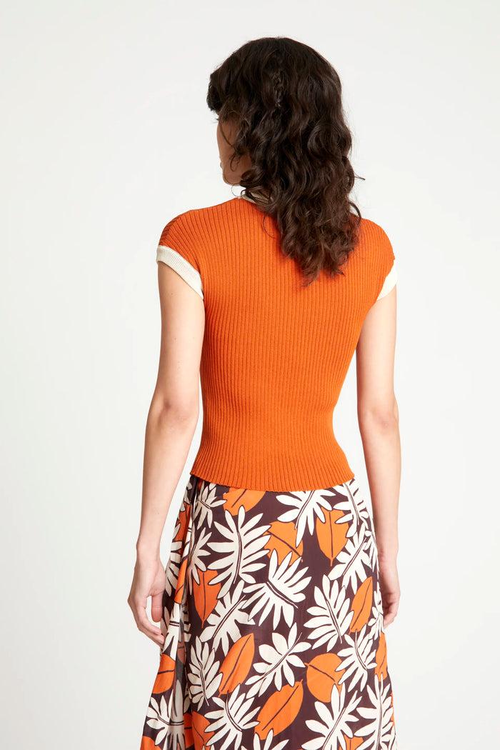 wild pony Top de punto bicolor marrón Mejor oferta