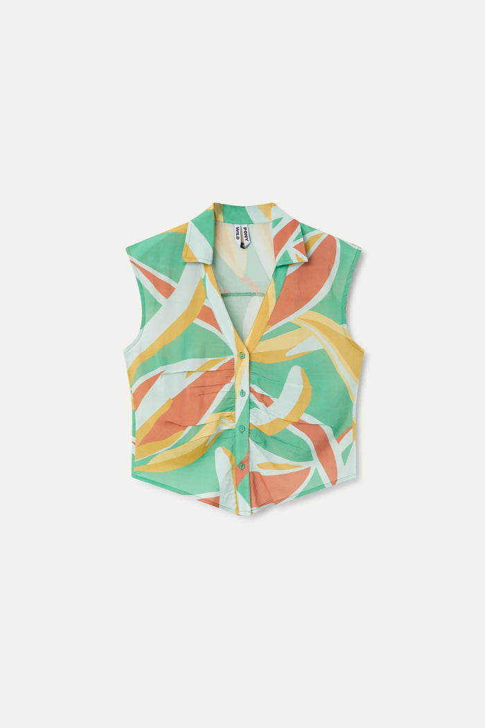 wild pony Top camisero estampado floral Bromelia Oferta especial