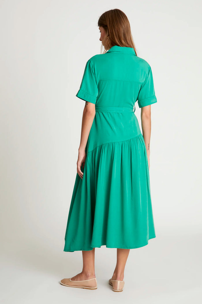 wild pony Vestido largo camisero verde Precio de fábrica