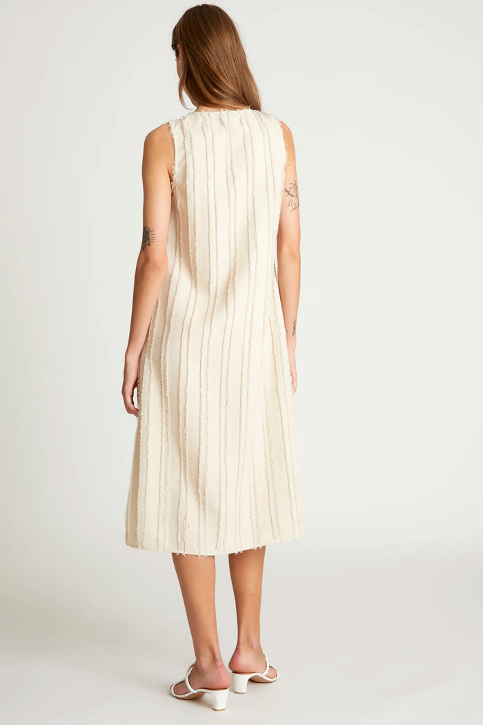 wild pony Vestido midi texturizado blanco Última moda