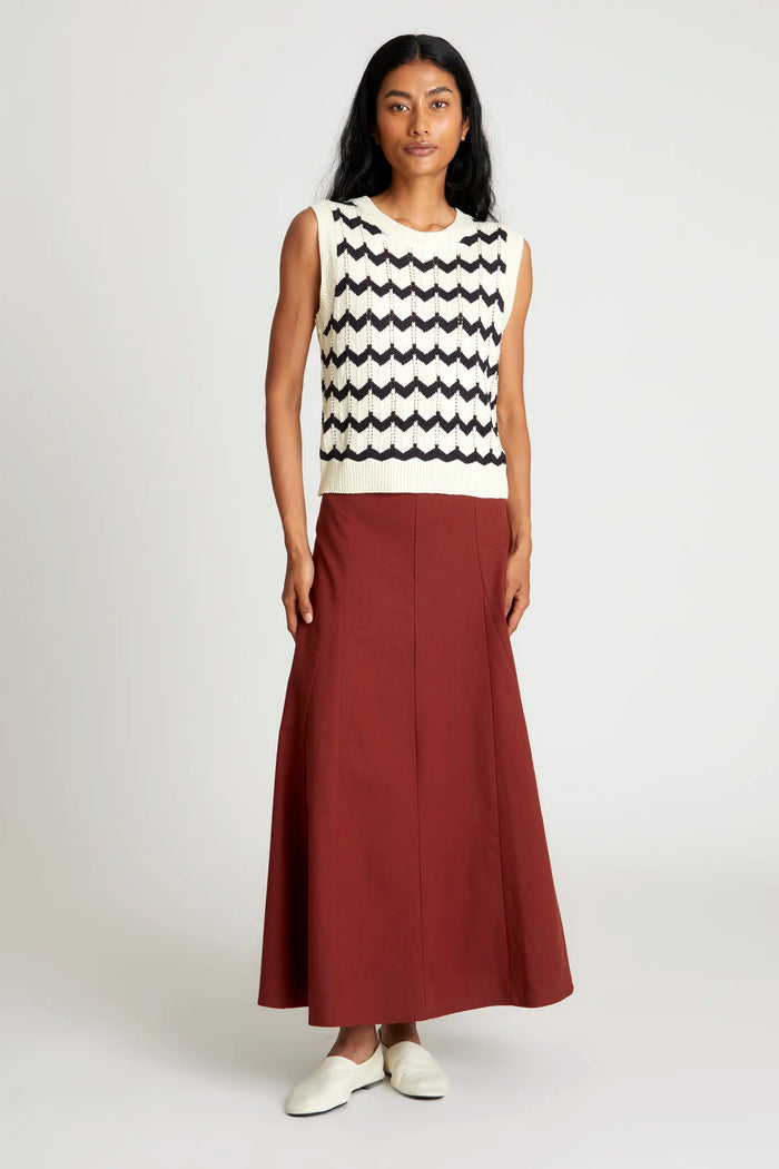 wild pony Top de punto zigzag negro Descuento por venta flash