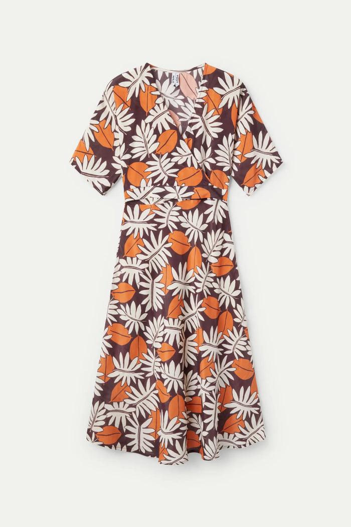 wild pony Vestido midi estampado floral Vegetal Precio ultrabajo