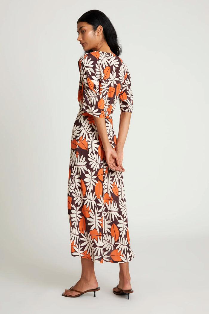 wild pony Vestido midi estampado floral Vegetal Precio ultrabajo