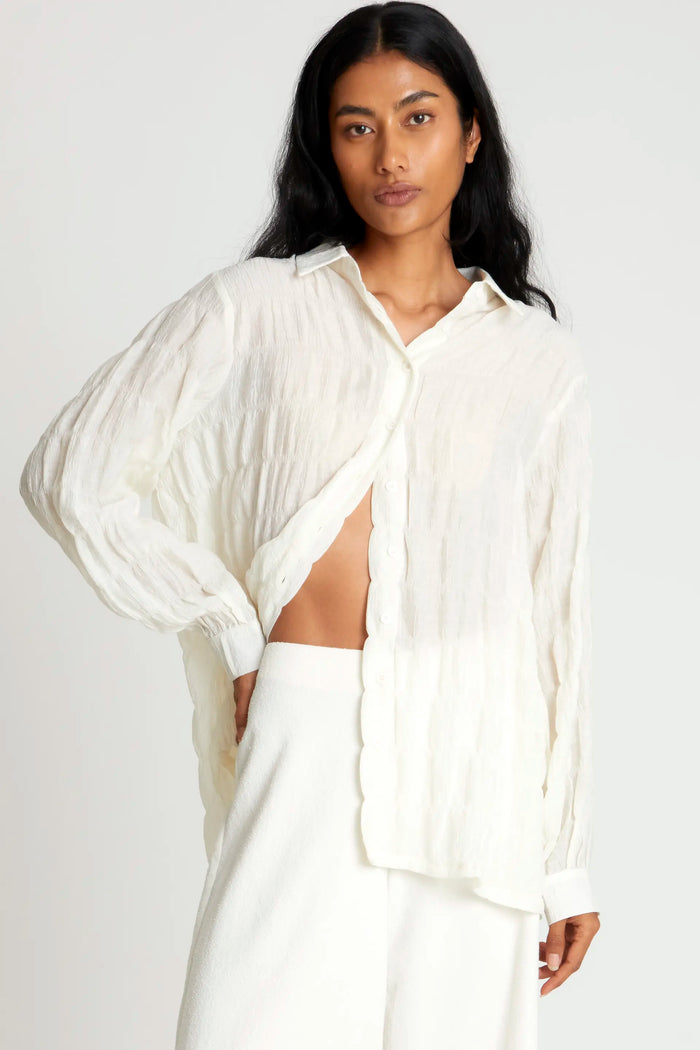 wild pony Camisa textura blanca 2025