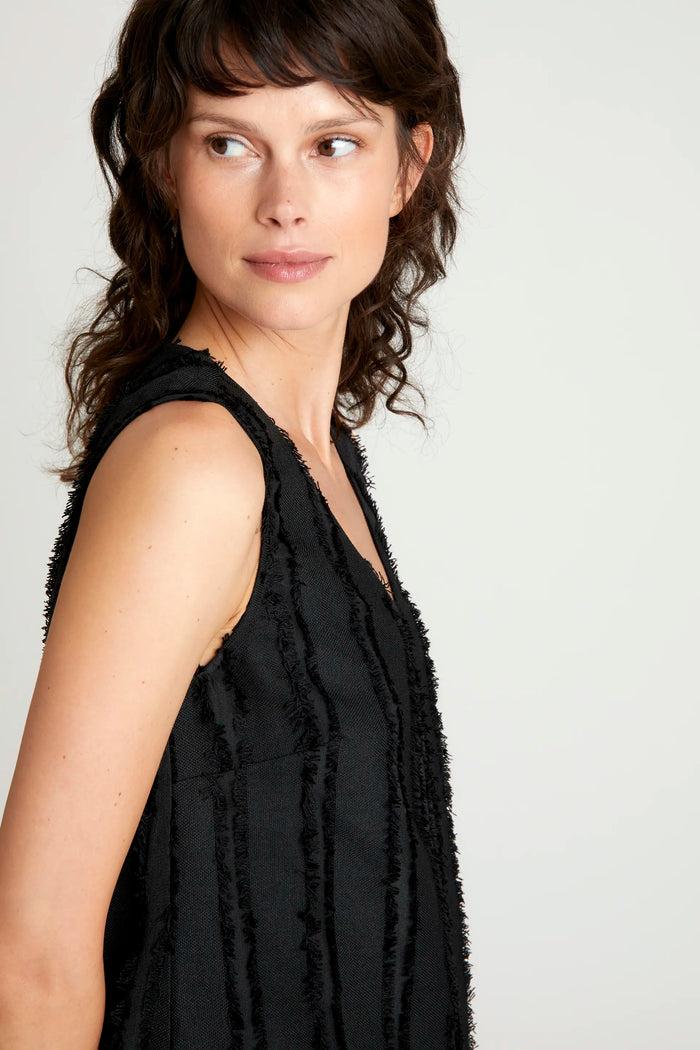wild pony Vestido midi texturizado negro Outlet