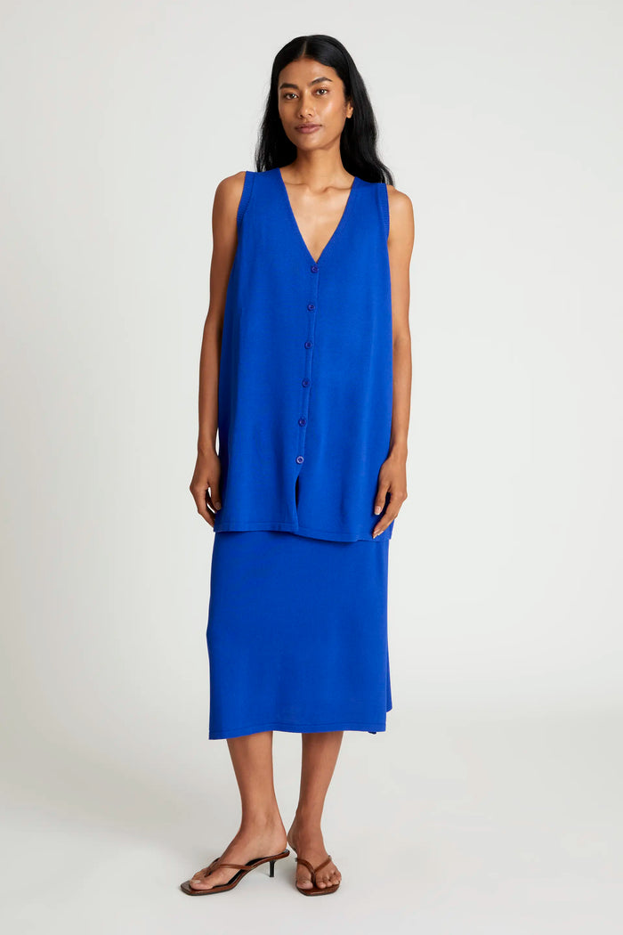 wild pony Top chaleco de punto azul Outlet online