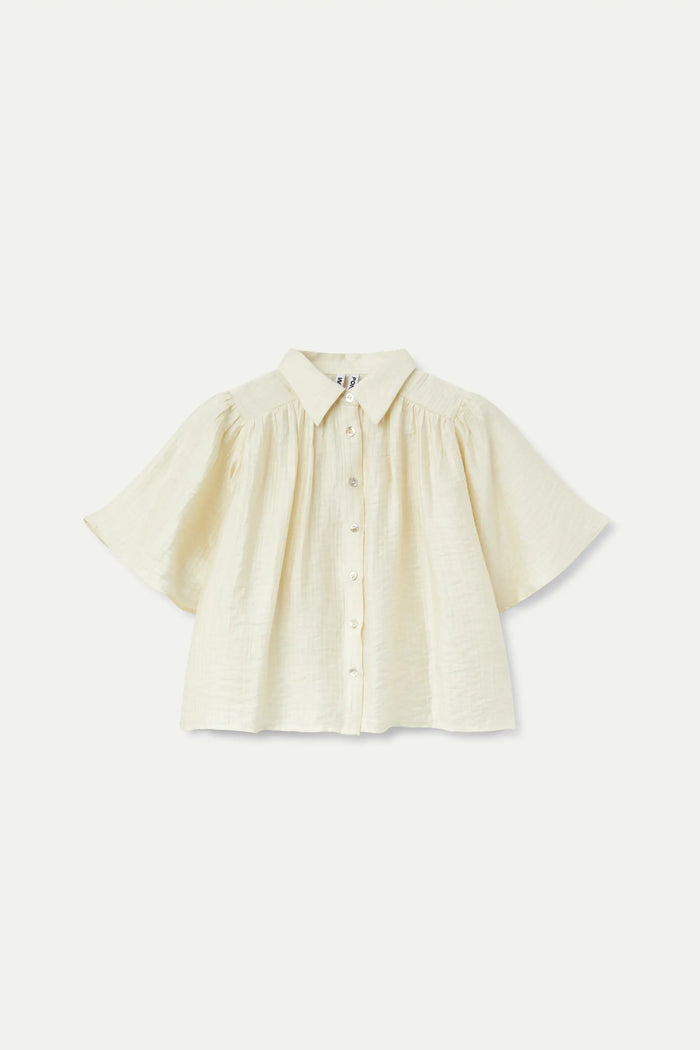 wild pony Camisa fluida manga corta blanca Ventas relámpago