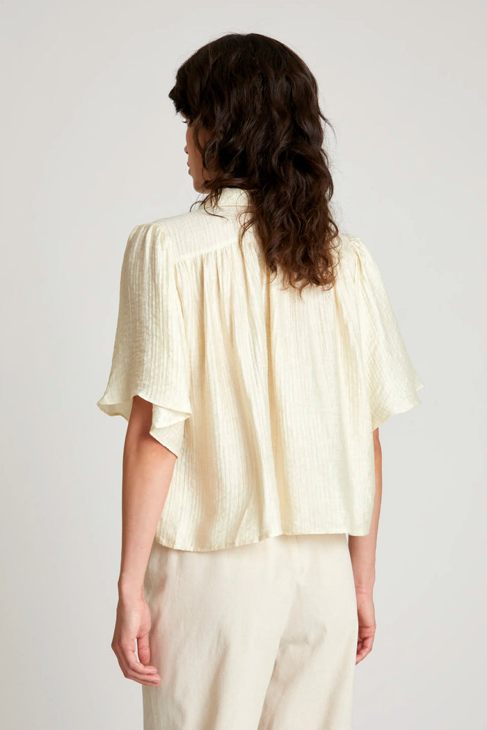 wild pony Camisa fluida manga corta blanca Ventas relámpago
