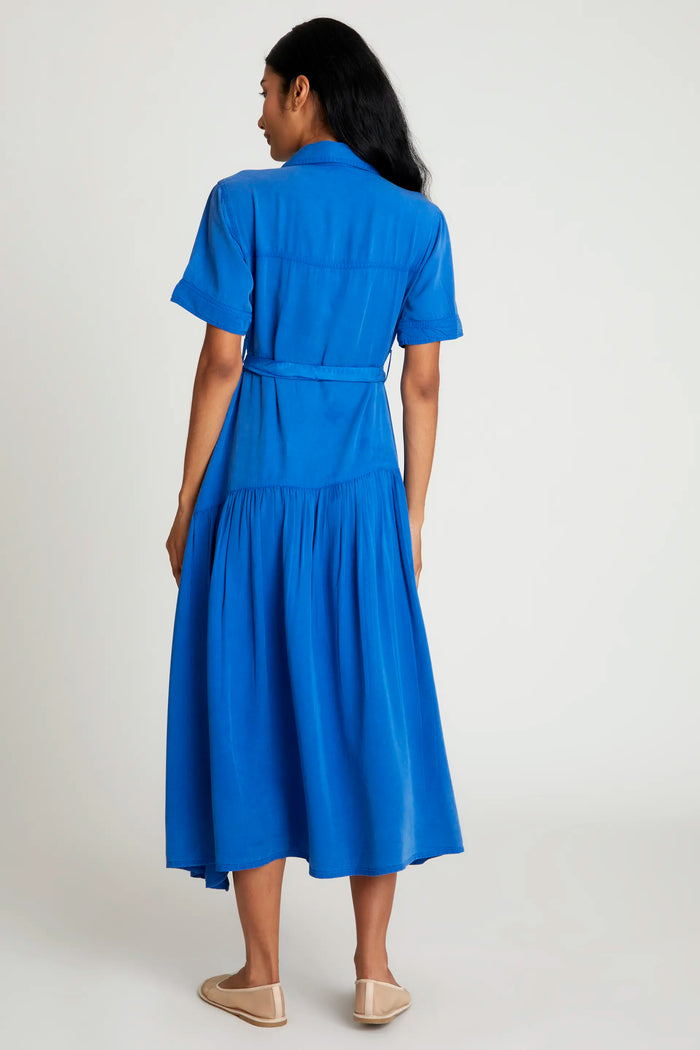 wild pony Vestido largo camisero azul Tienda