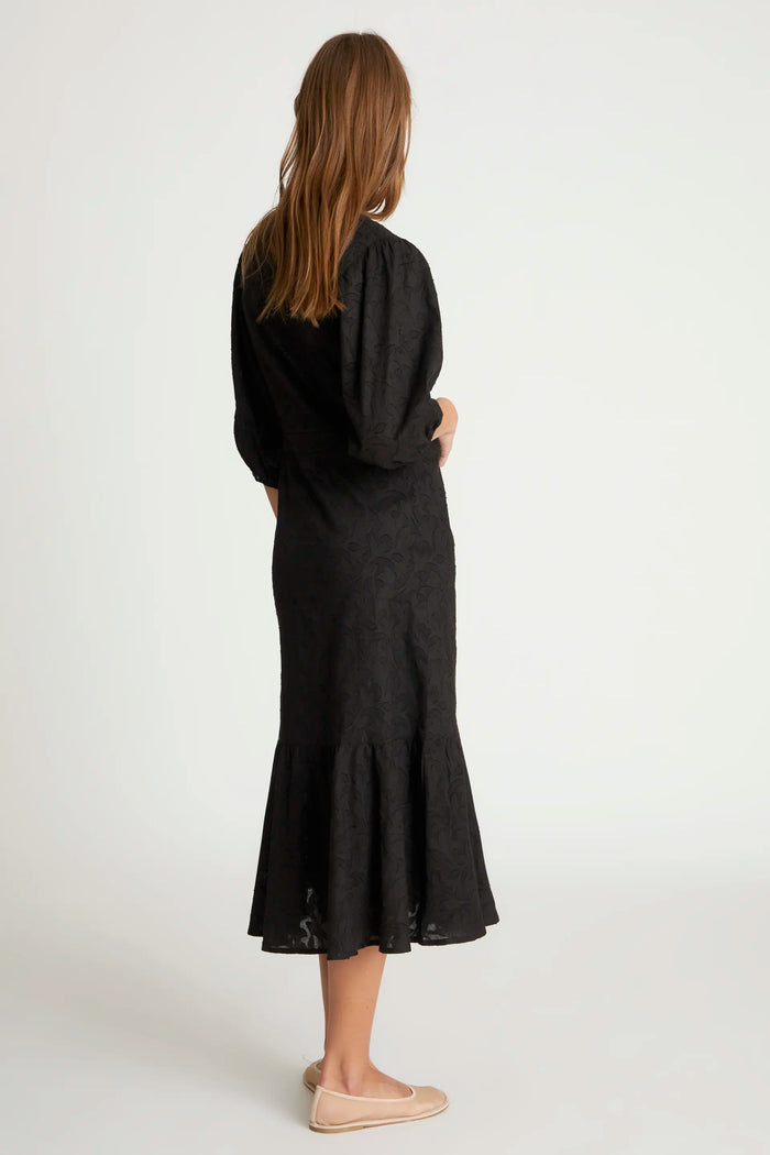 wild pony Vestido midi jacquard negro Último día