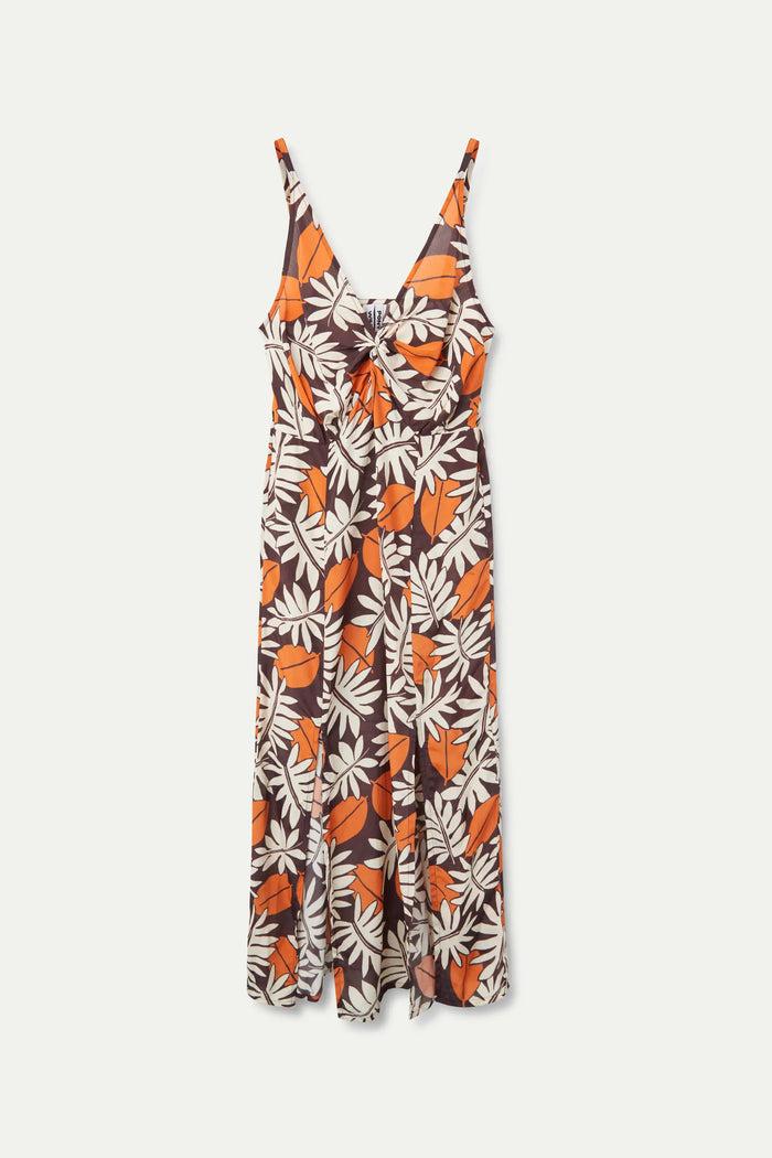 wild pony Vestido midi estampado Vegetal Promoción por tiempo limitado