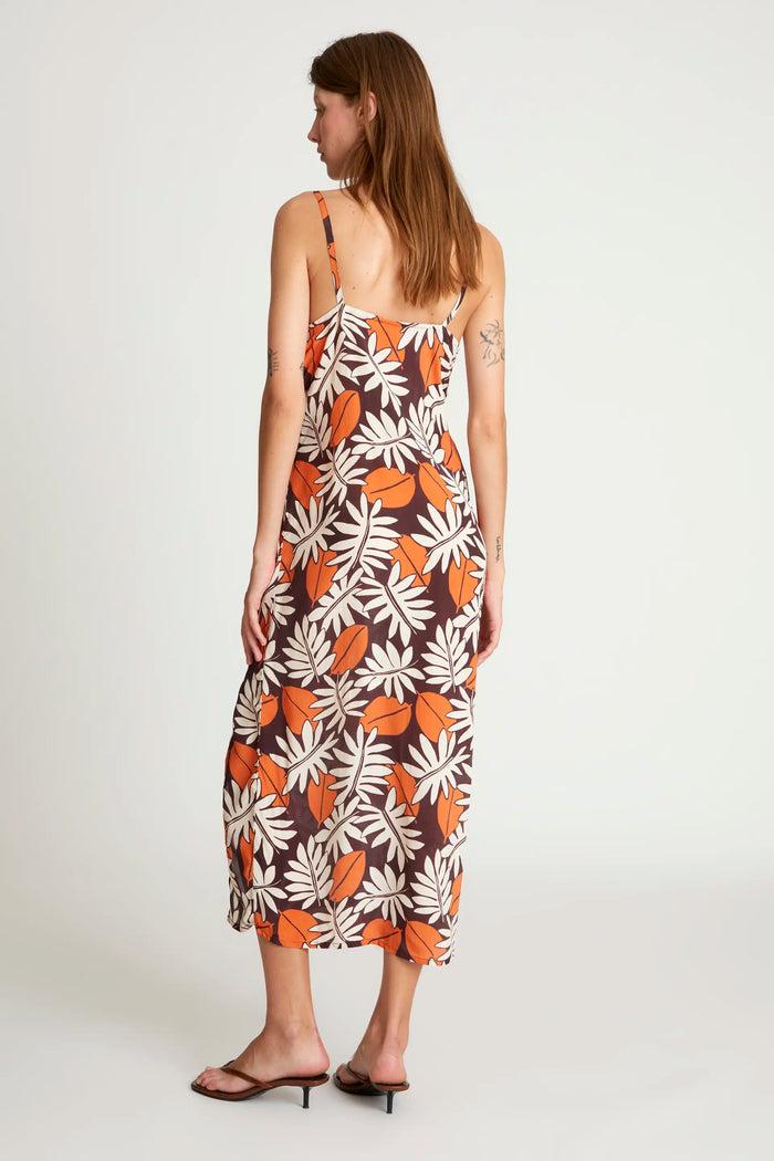 wild pony Vestido midi estampado Vegetal Promoción por tiempo limitado