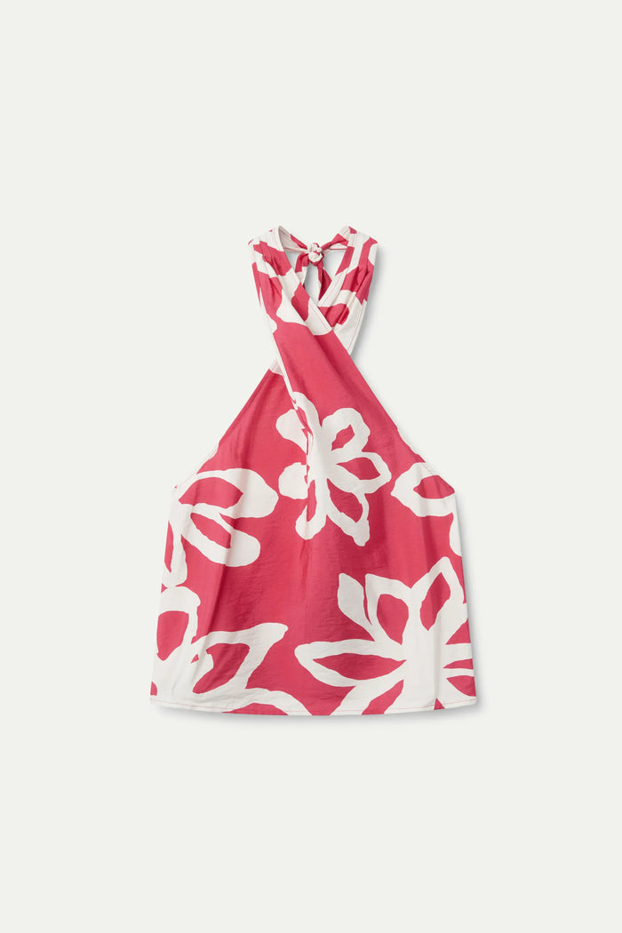 wild pony Top halter floral Gaura Grandes descuentos