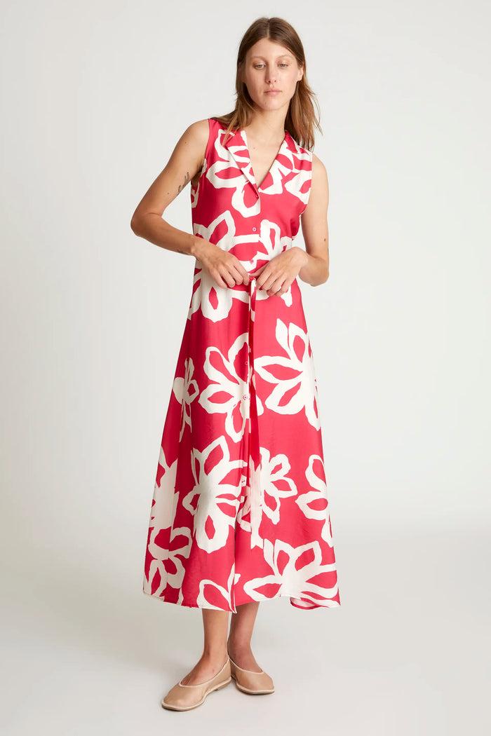 wild pony Vestido largo camisero floral Gaura