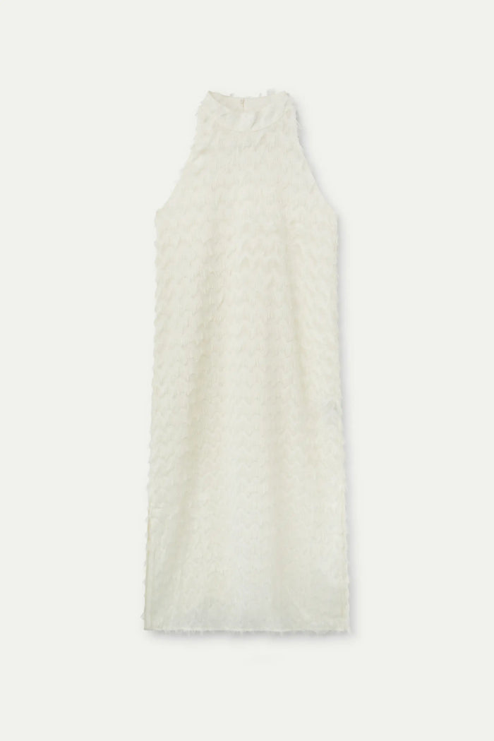 wild pony Vestido largo flecos blanco Precios de Black Friday