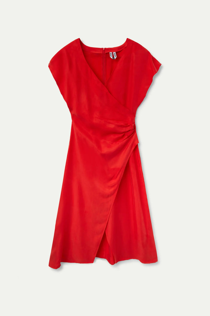 wild pony Vestido midi manga corta rojo En oferta