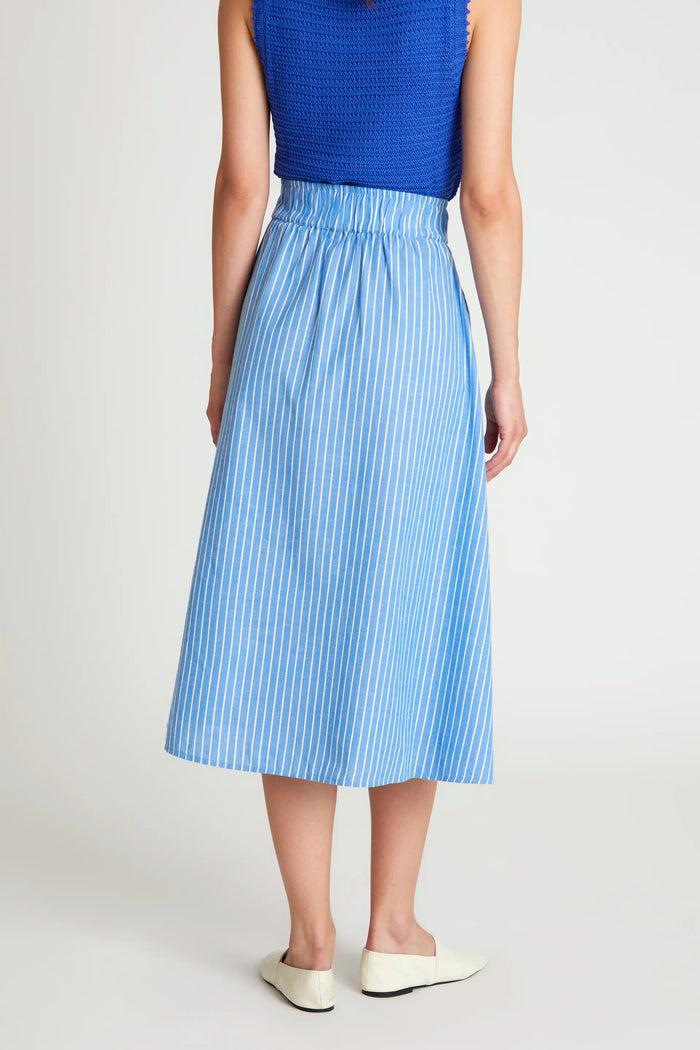 wild pony Falda midi estampado de rayas azules Grandes ahorros