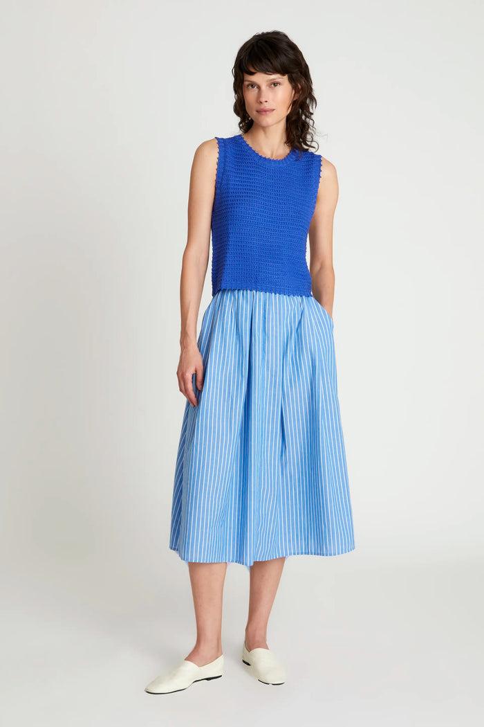 wild pony Falda midi estampado de rayas azules Grandes ahorros