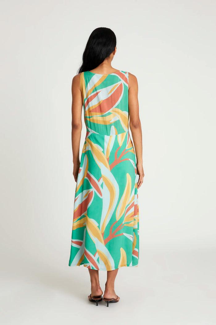 wild pony Vestido midi estampado floral Bromelia Precio ultrabajo