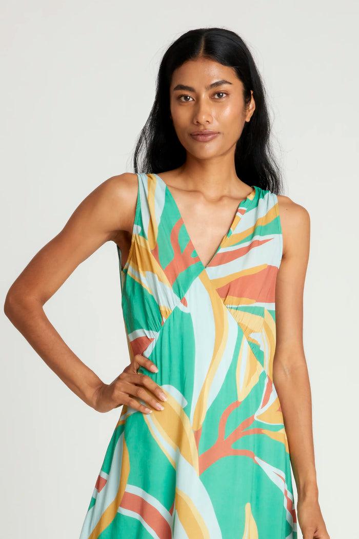 wild pony Vestido midi estampado floral Bromelia Precio ultrabajo