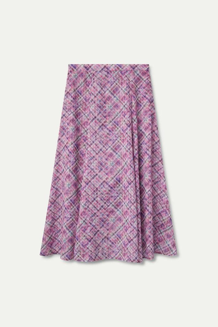 wild pony Falda midi cuadros rosa En oferta