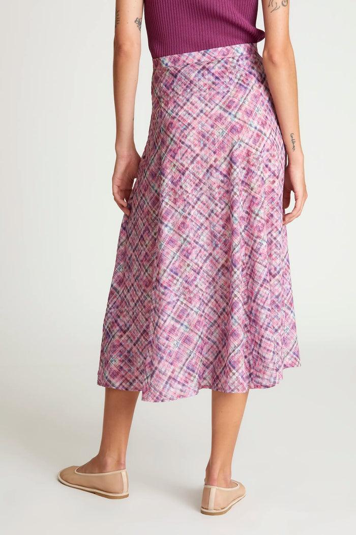 wild pony Falda midi cuadros rosa En oferta