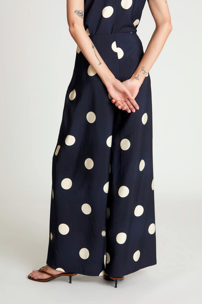 wild pony Pantalón largo lunares azul marino Gran oferta