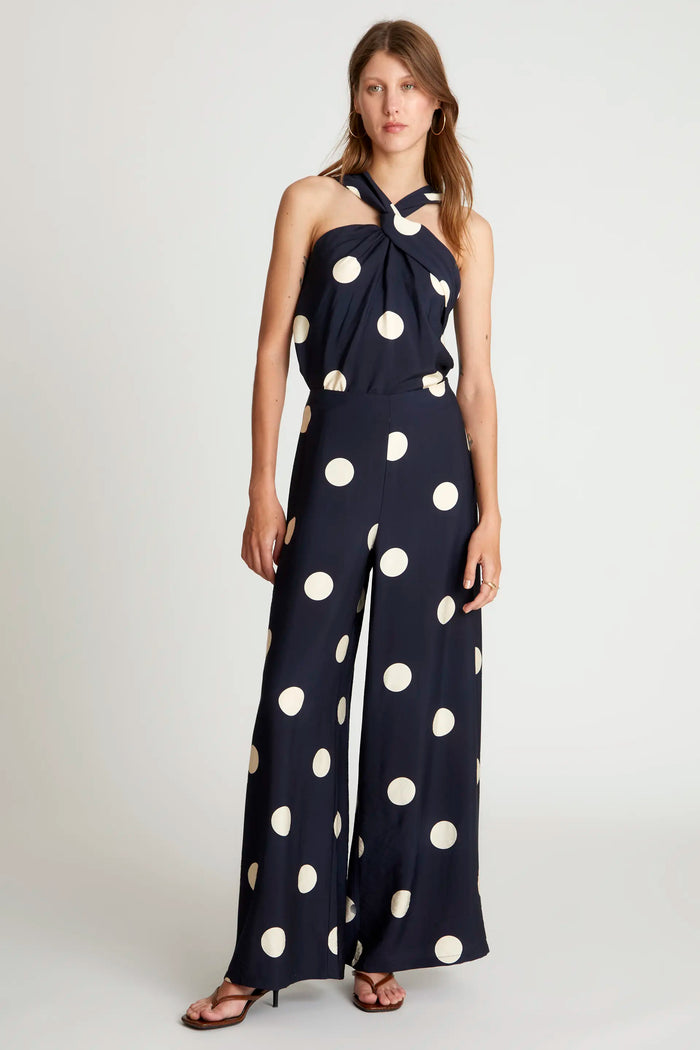 wild pony Pantalón largo lunares azul marino Gran oferta