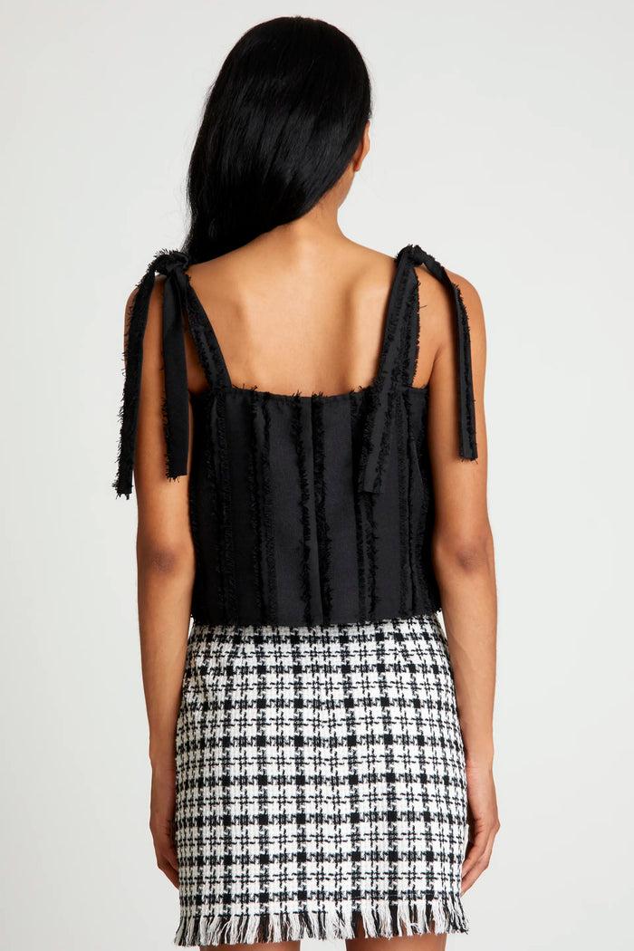 wild pony Top tirantes texturizado negro Rebajas baratas