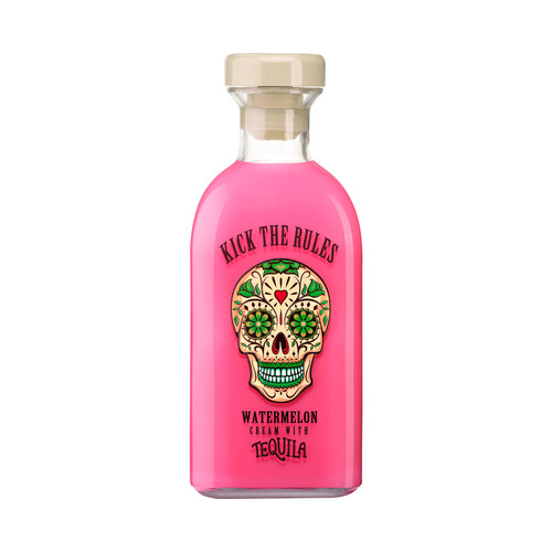 Alcampo KICK THE RULES Crema de sandái con tequila botella 70 cl