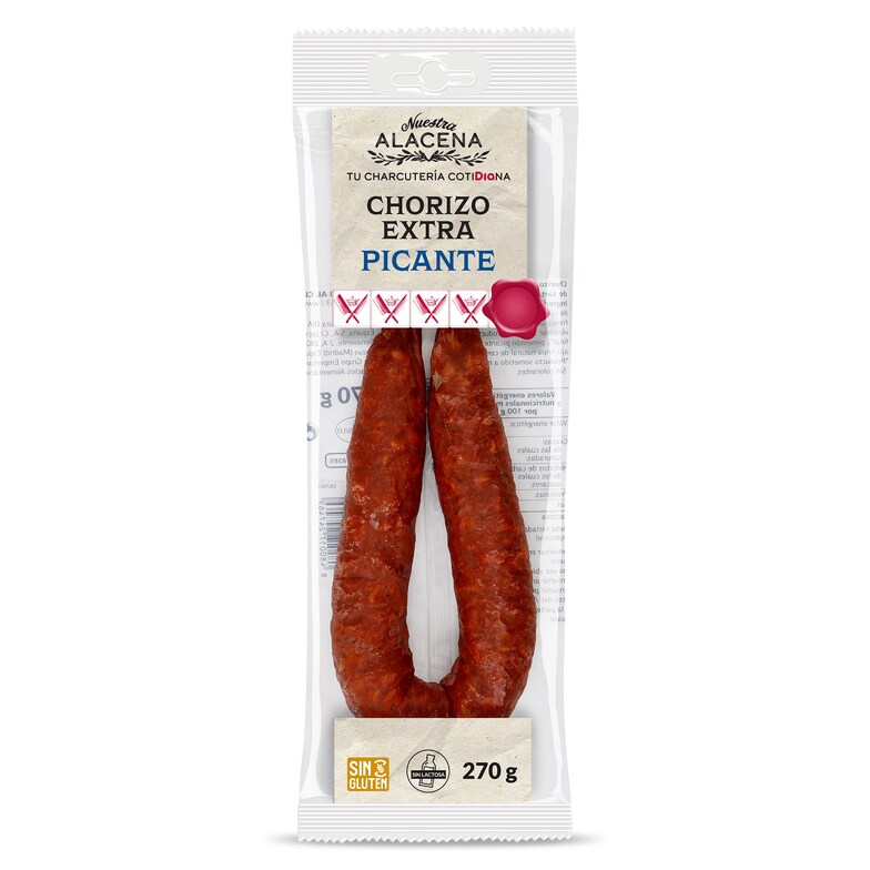 Dia Chorizo extra picante Nuestra Alacena de Dia bolsa 270 g