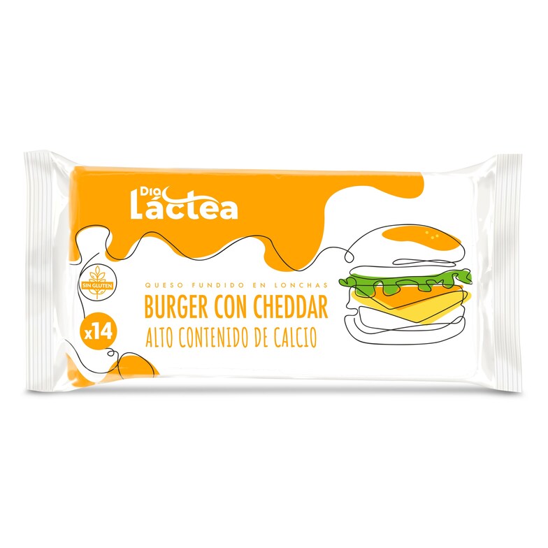 Dia Queso fundido burger con cheddar Dia Láctea bolsa 300 g