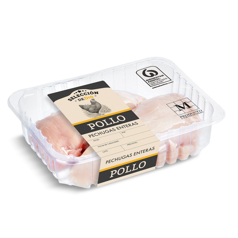 Dia Pechugas enteras de pollo Selección de Dia bandeja 600 g aprox