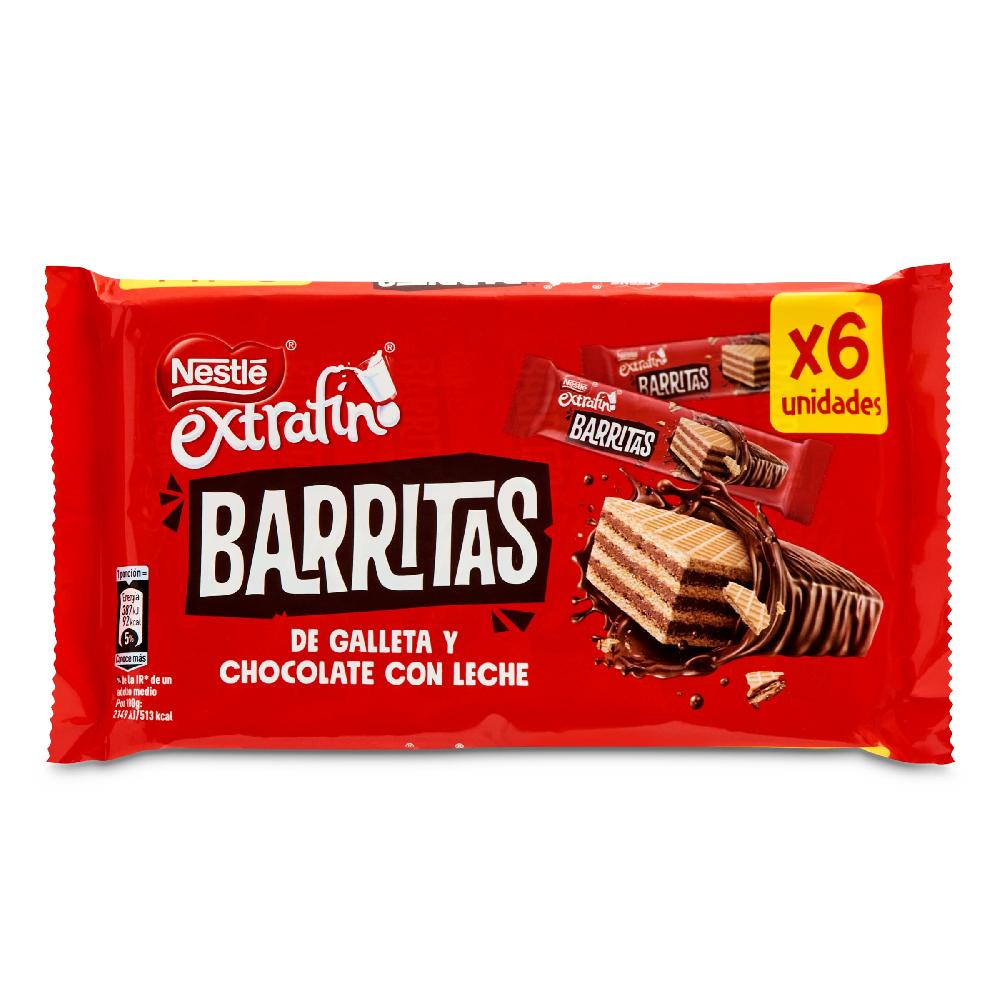 Dia Barritas de galleta y chocolate con leche Nestlé Extrafino pack 108 g