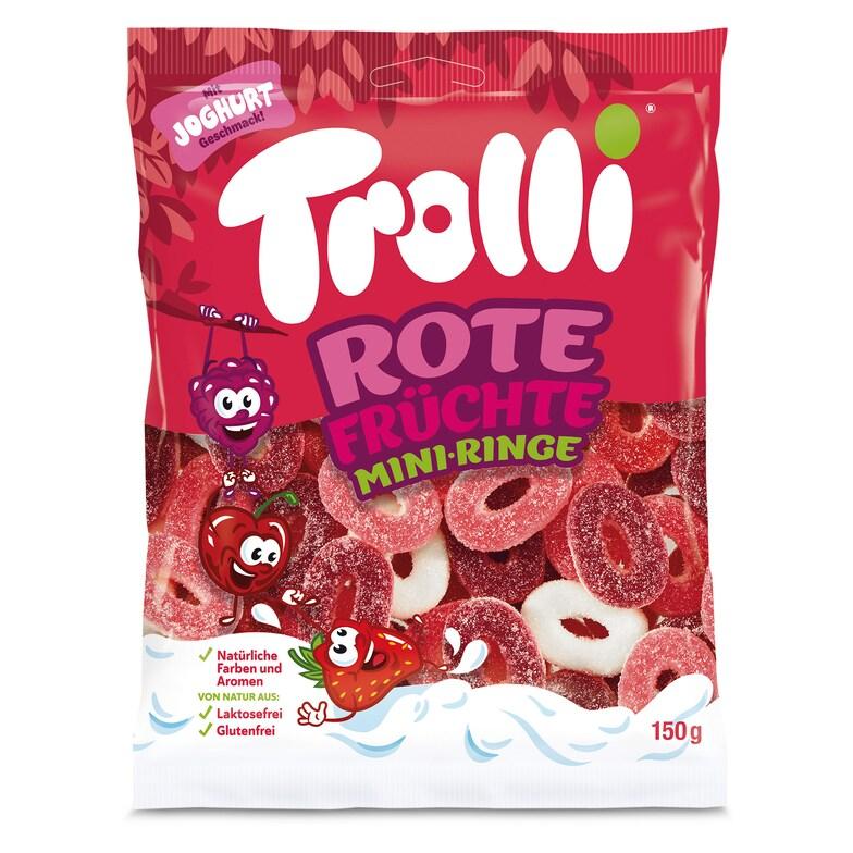 Dia Golosinas aros de fresa y nata Trolli bolsa 150 g