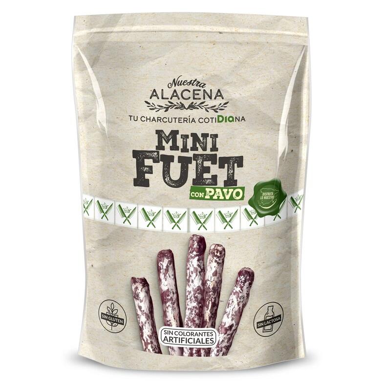 Dia Mini fuet con pavo Nuestra Alacena de Dia bolsa 50 g