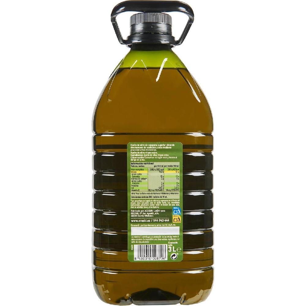 Eroski Aceite de oliva virgen extra EROSKI garrafa 3 litros Tienda de fábrica