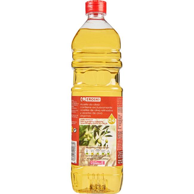 Eroski Aceite de oliva 0 4º EROSKI botella 1 litro