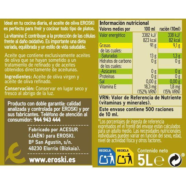 Eroski Aceite de oliva sabor EROSKI garrafa 5 litros En oferta