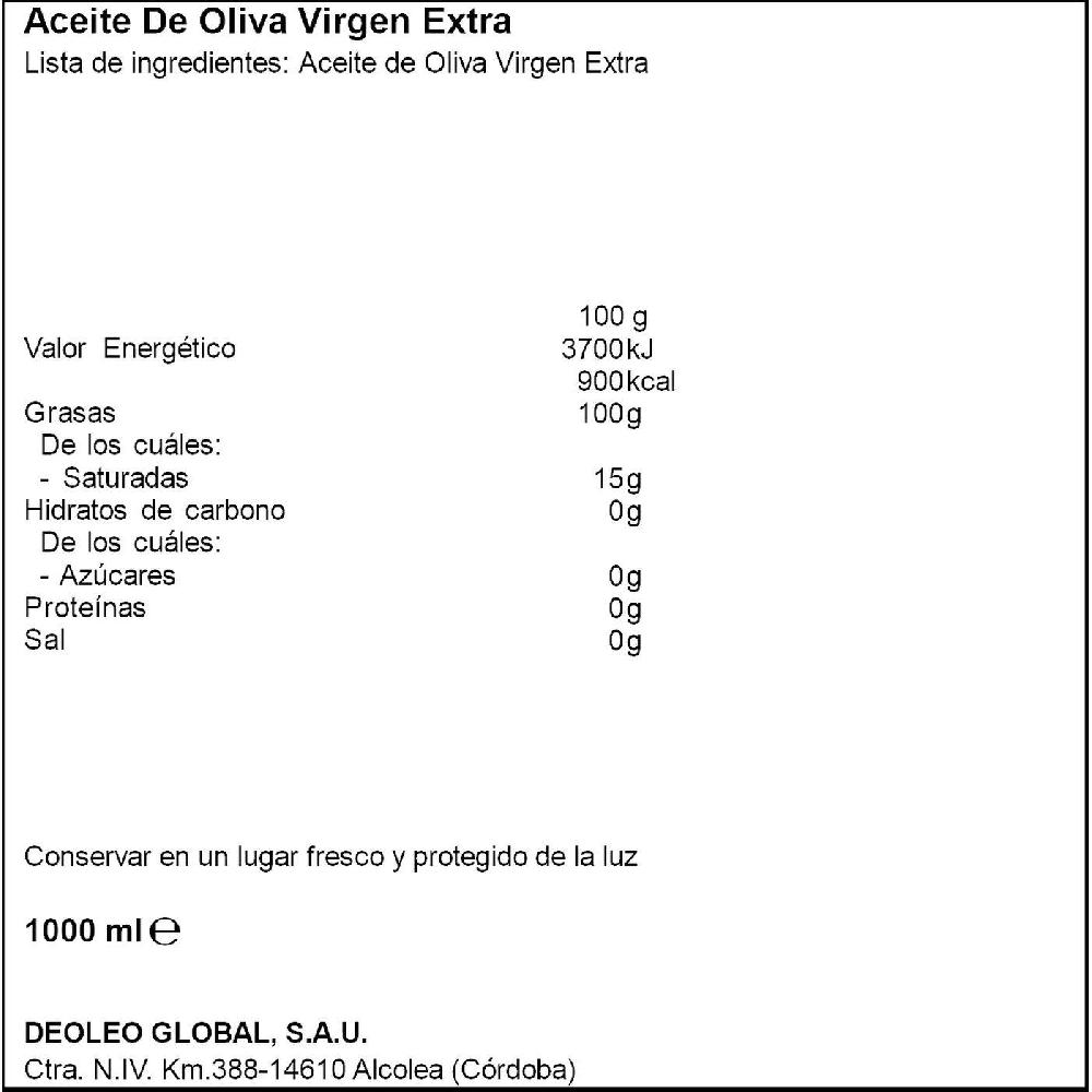 Eroski Aceite oliva virgen extra hojiblanca CARBONELL botella 1 litro Libre de impuestos