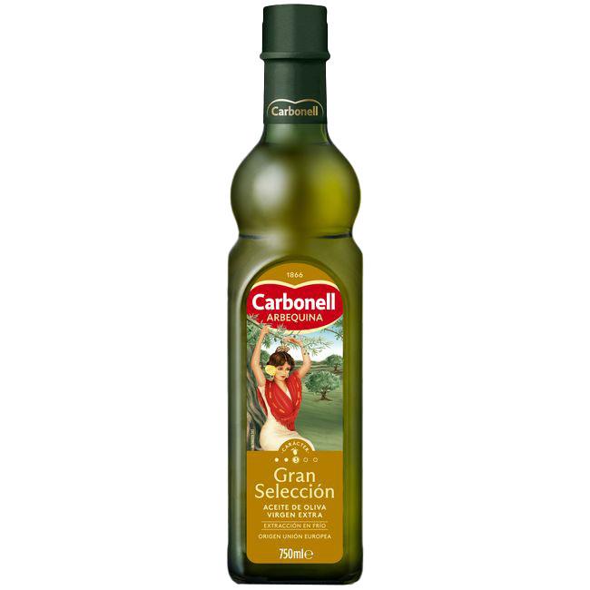 Eroski Aceite de oliva virgen extra Arbequina CARBONELL botella 75 cl