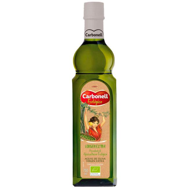 Eroski Aceite de oliva virgen extra ecológico CARBONEL botella 75 cl